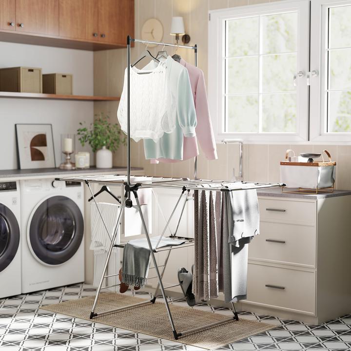 Produktbild Homcom Wäscheständer Edelstahl