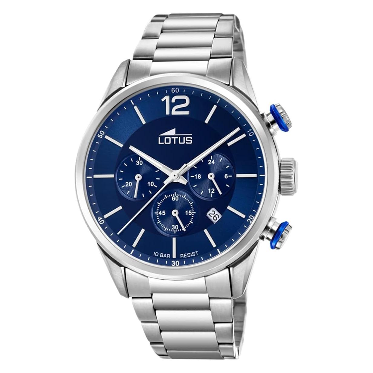 Lotus, Armbanduhr, Chronograph, Silber, (Chronograph, 43 mm)