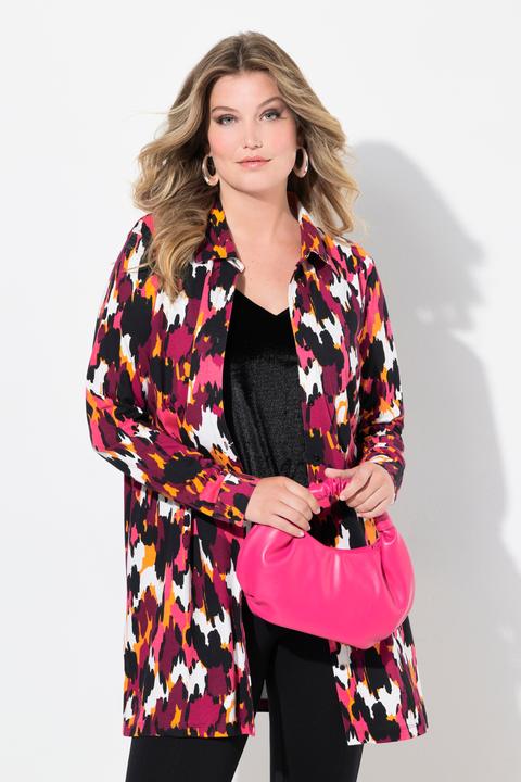 Produktbild Miamoda Jerseybluse, A-Linie, Muster, Langarm (46)