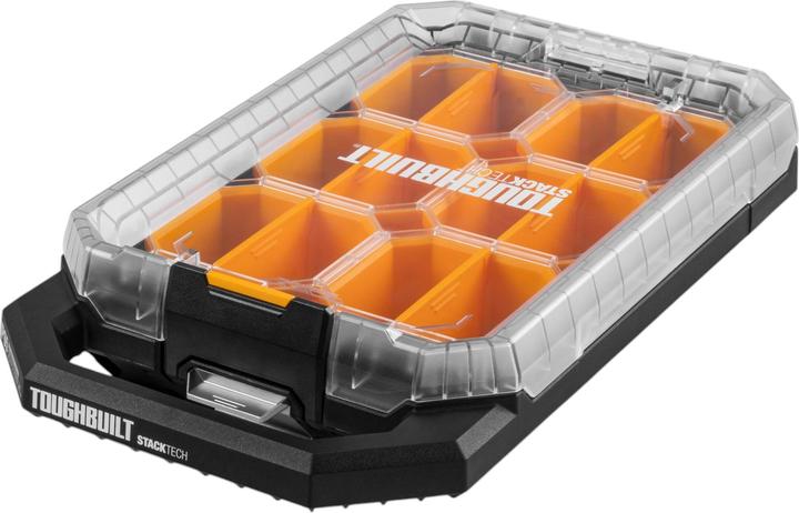 ToughBuilt StackTech TB-B1-O-10C kompakter flacher Organizer 48 x 26,5 x 10 cm IP65 + 6x Inlay + 6x