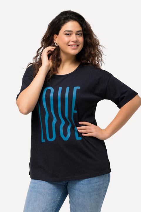 Immagine prodotto Ulla Popken T-shirt dal taglio oversize con LOVE, scollo a girocollo e mezze maniche (46, 48)