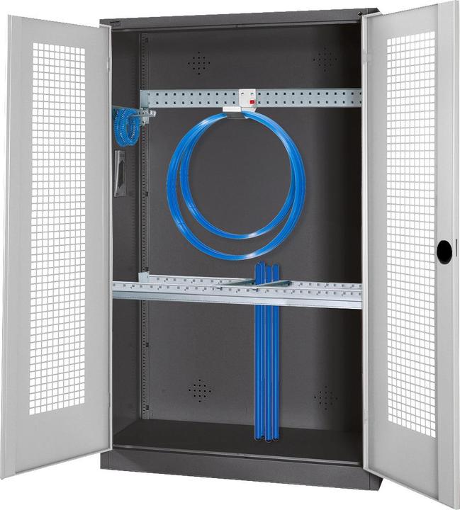 Actual product image C+P Modular sports equipment cabinet with basic equipment (HxWxD: 195x120x50 cm, with perforated hinged