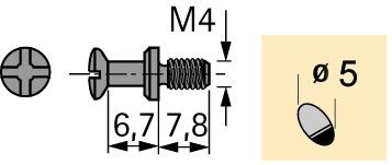 Actual product image Hettich Screw-in dowel DU 426 (Press-fit anchors, 1 pcs.)