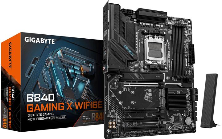 Actual product image Gigabyte MB GBT AMD AM5 B840 Gaming X WFI6E (AM5, AMD B840, ATX)