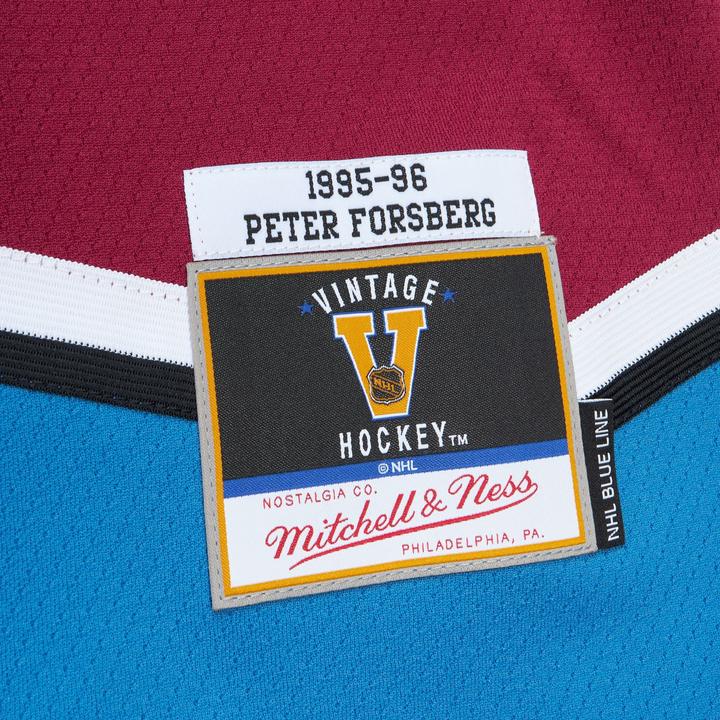 Actual product image Mitchell & Ness M&N Blue Line Peter Forsberg Colorado Avalanche Jersey - S (S)