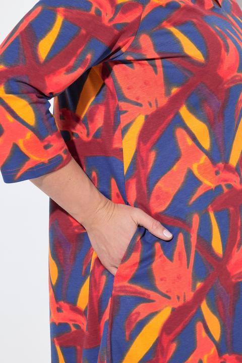 Immagine prodotto Ulla Popken Maglia dal taglio lungo e svasato con scollo a tunica e maniche a 3/4 (58)