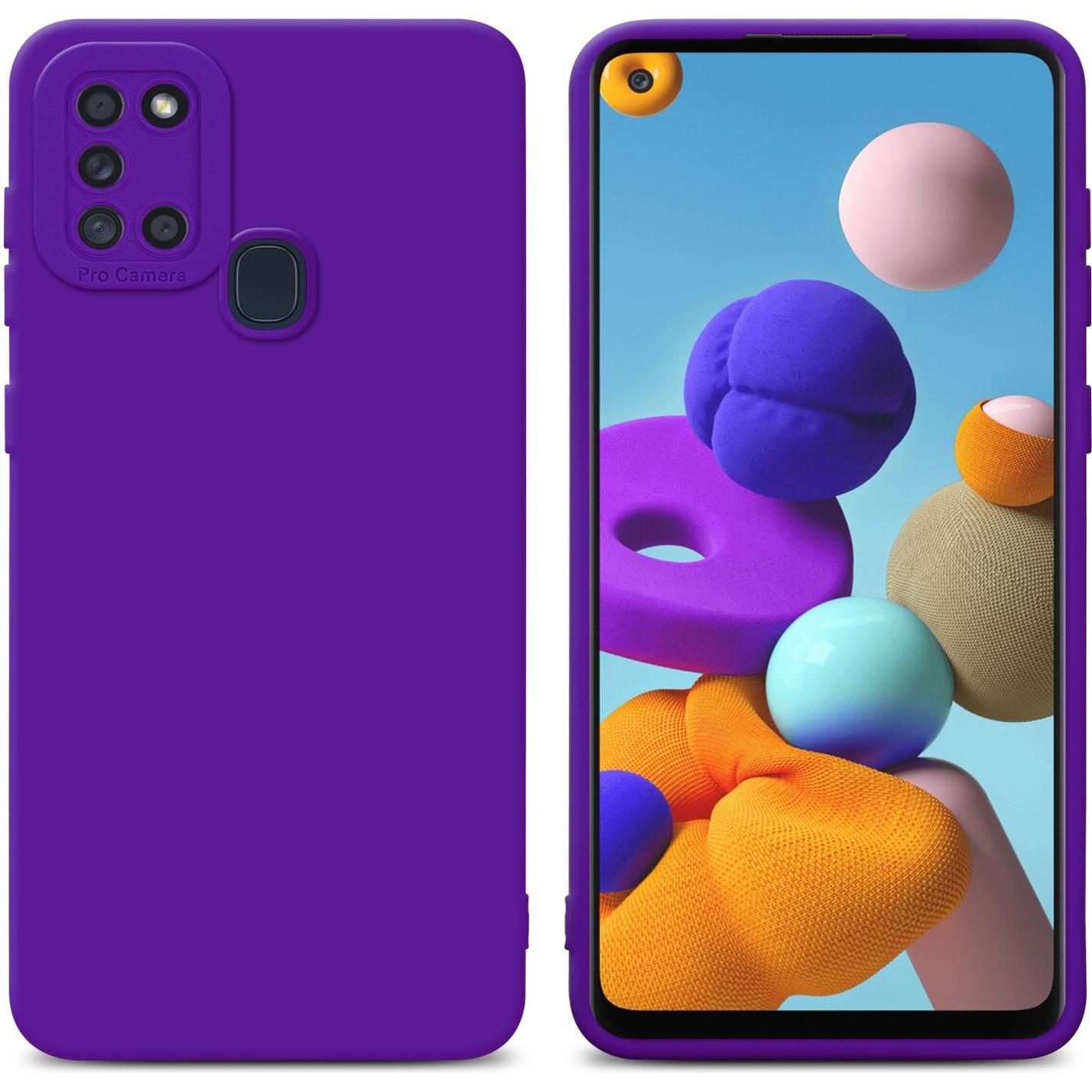 Thumbnail - Cadorabo Hülle für Samsung Galaxy A21s im TPU Fluid LM162 Style (Samsung Galaxy A21s), Smartphone Hülle, Violett