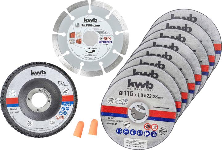kwb Starter set cut-off wheels115 can 10t
