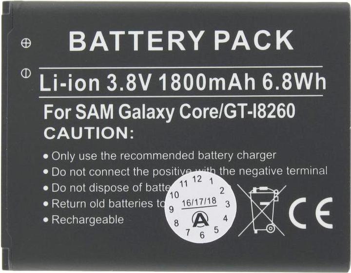 Produktbild AccuCell Akku Samsung Galaxy Core, Core Plus, Samsung GT-I8260