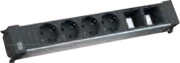 Produktbild Bachmann POWER FRAME 6-way (4x, CEE 7/3, 0.50 m)