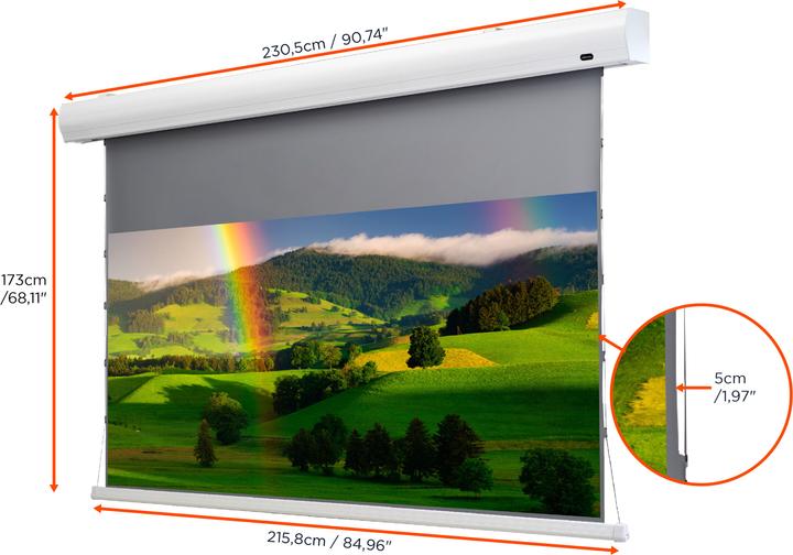 Produktbild Celexon HomeCinema Motorleinwand Tension 199 x 112 cm, 90 - Dynamic Slate ALR (90", 16:9)