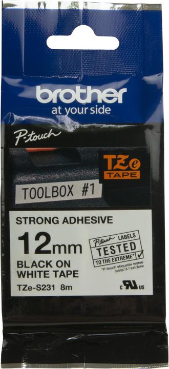 Produktbild Brother TZe-S231 (1.20 cm, Weiss, Schwarz)