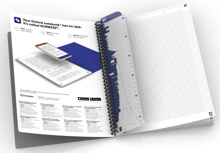 Produktbild Oxford Spiralbuch MyColours (A4, Kariert, Harter Einband)