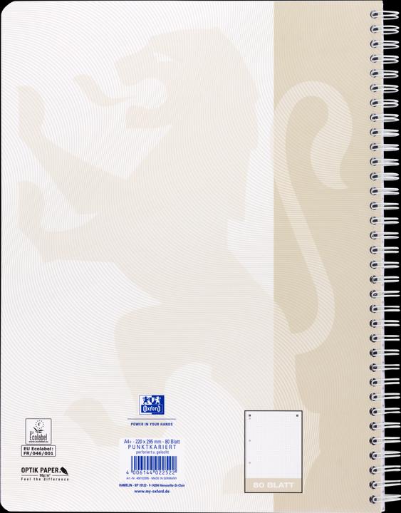 Actual product image Oxford TOUCH A4+ 400132395 dotted, light stone 80 sheets (A4+, Dotted, Hardcover)