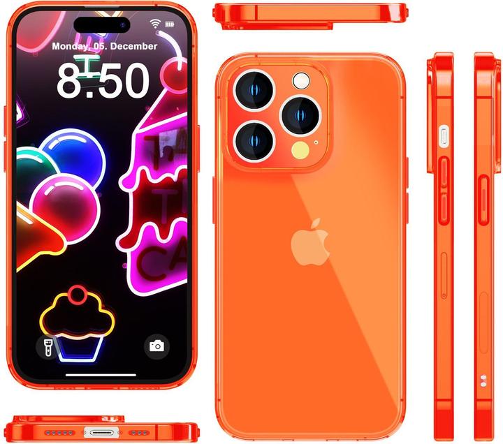 Produktbild Nalia Klar Transparente Neon Silikon Hülle (Apple iPhone 14 Pro Max)