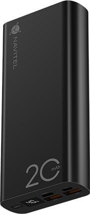 Image du produit Devia Powerbanka Navitel PWR20 AL stÅ™brÃ (20000 mAh, 22.50 W, 74 Wh)