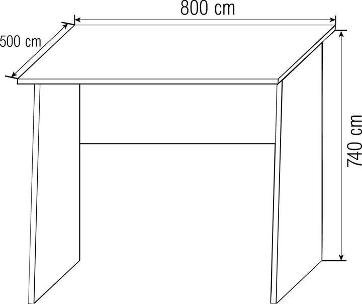 Image du produit VCM Bureau en bois Table d'ordinateur Masola Mini (80 x 50 x 74 cm)