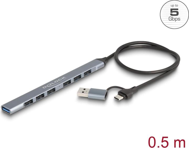 Produktbild Delock 64273 (USB-A, USB-C, 7 Ports)