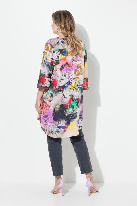 Produktbild Miamoda Tunika, A-Linie, Allover-Druck, V-Ausschnitt mit Zierperlen (46)