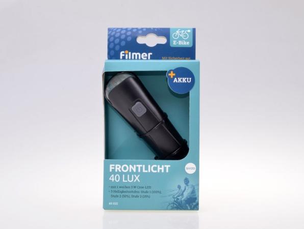 Actual product image Filmer Bicycle headlight 49022, Premium, battery-operated, 40 LUX