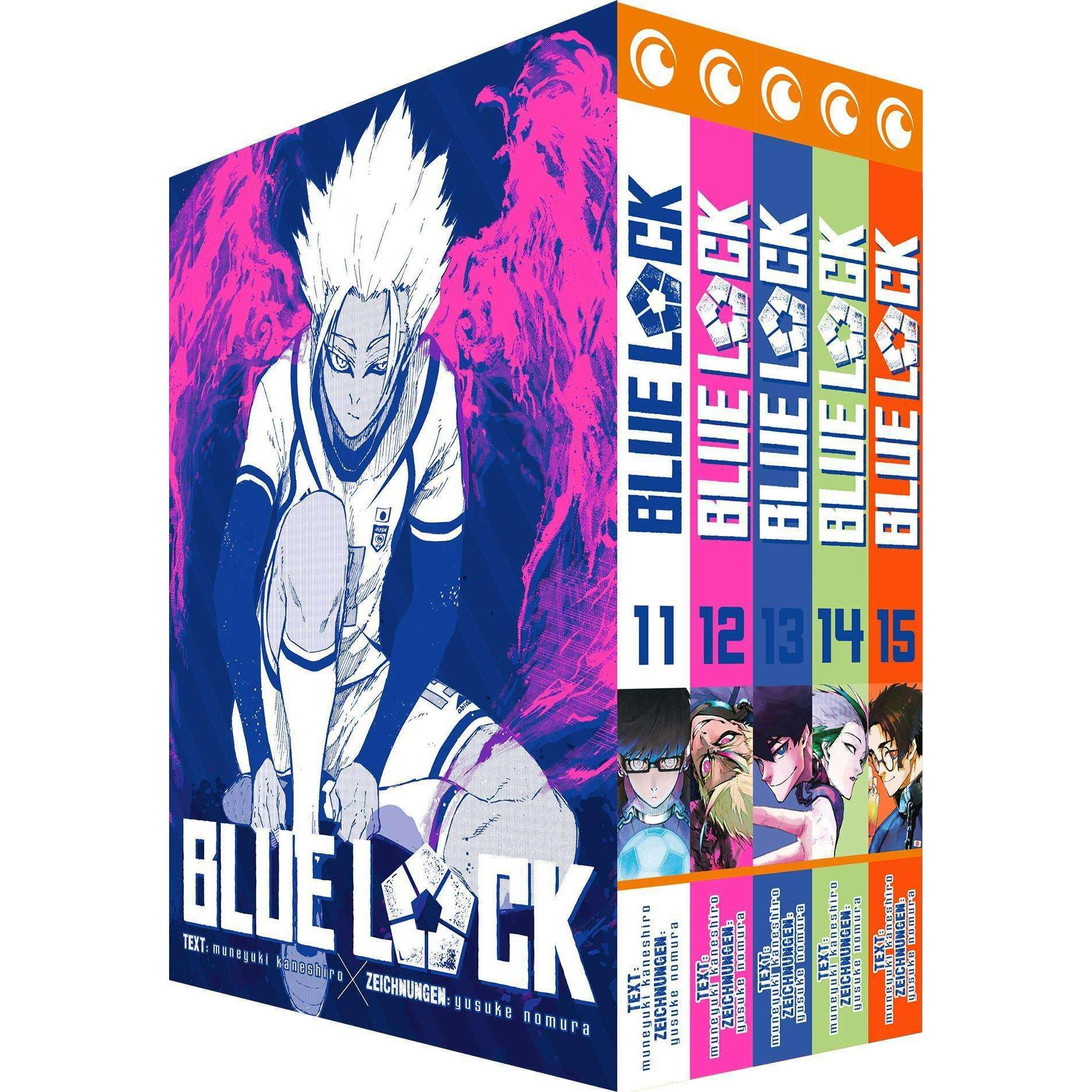 Blue Lock – Band 11-15 im Sammelschuber, Narrativa di Yusuke Nomura, Markus Lange