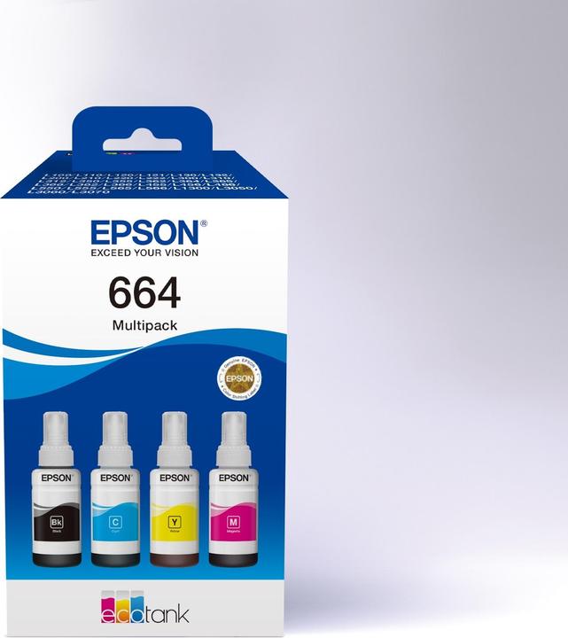 Produktbild Epson Ink/664 EcoTank 4-colour multipack (BK, C, M, Y)