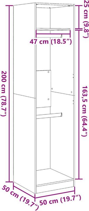 Produktbild vidaXL Alexius (50 x 50 x 200 cm)