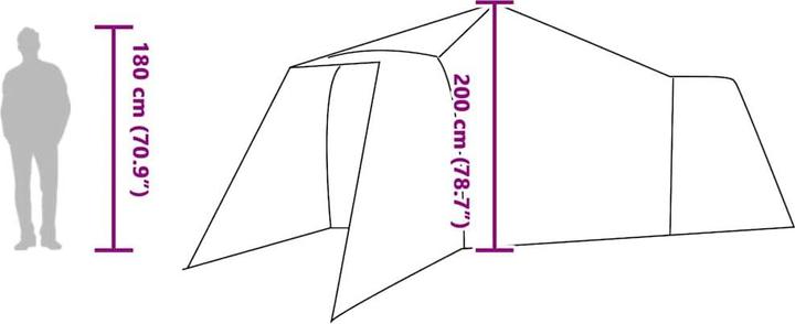 Produktbild vidaXL Campingzelt (14.80 kg, 6 Personen)