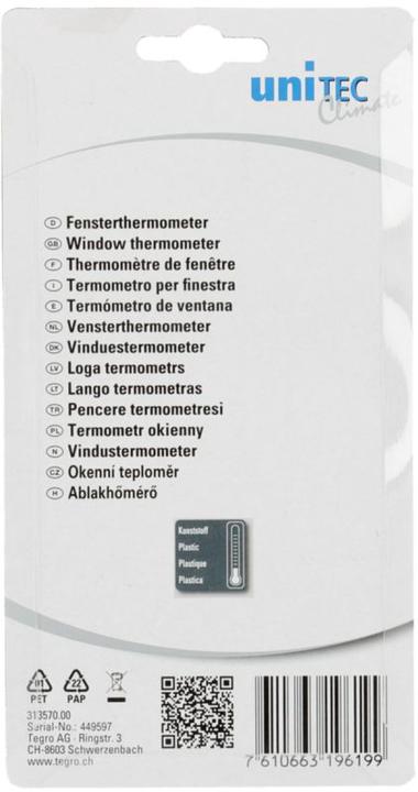 Actual product image Unitec Window