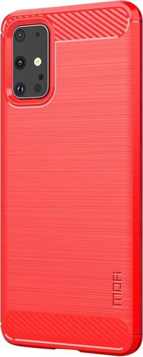Mofi Galaxy S20+ Plus - Silicone Case Carbon Look red (Samsung Galaxy S20+)