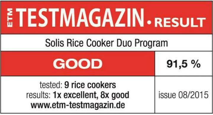 Actual product image Solis Rice Cooker Duo Program Typ 817
