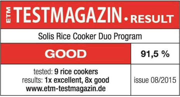 Actual product image Solis Rice Cooker Duo Program Typ 817