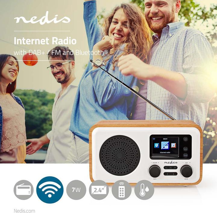 Actual product image Nedis RDIN2000WT (DAB+, Internet radio, KW, Bluetooth, Wi-Fi)