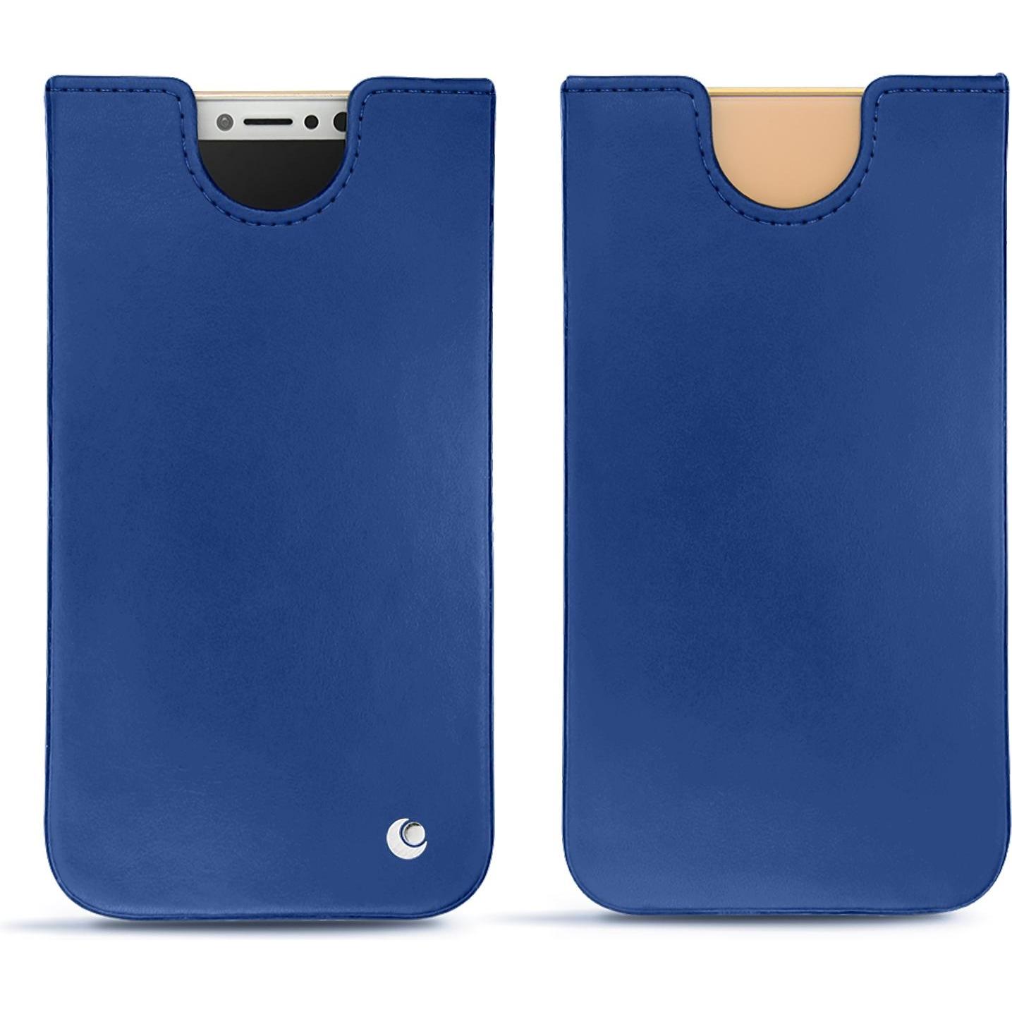 Noreve Lederschutzhülle (Apple iPhone X), Smartphone Hülle, Blau