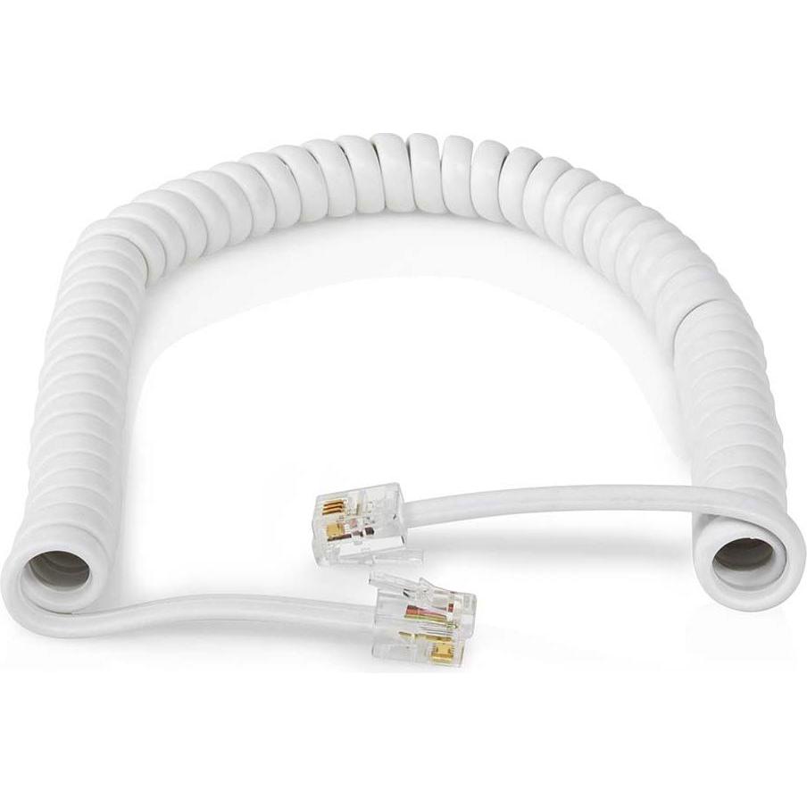 Thumbnail - Nedis Telefonkabel RJ10 Stecker RJ10 Stecker 2.00 m Kabeldesign: Aufgerollt Kabeltyp: RJ10, Telefon Zubehör