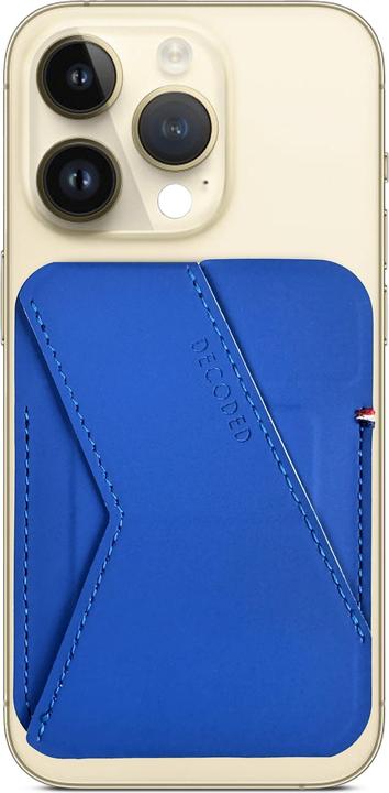 Actual product image Decoded Silicone MagSafe Card Stand Sleeve Galactic Blue