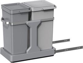 Image du produit EKO Poubelle 15+20L Gris Deko Duo à encastrer (35 l)
