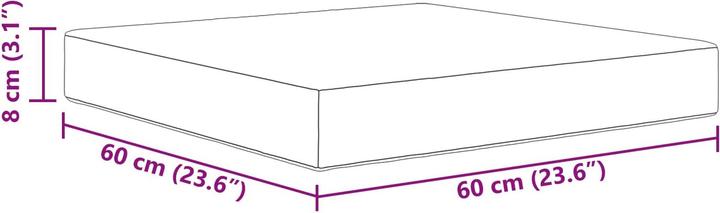 Produktbild vidaXL Sofakissen (60 x 60 x 8 cm)