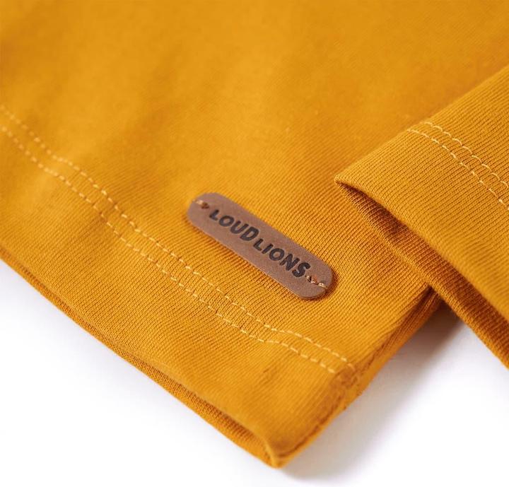 Immagine prodotto VidaXL Camicia da bambino a maniche lunghe color ocra 140,Materiale: 100 (140)