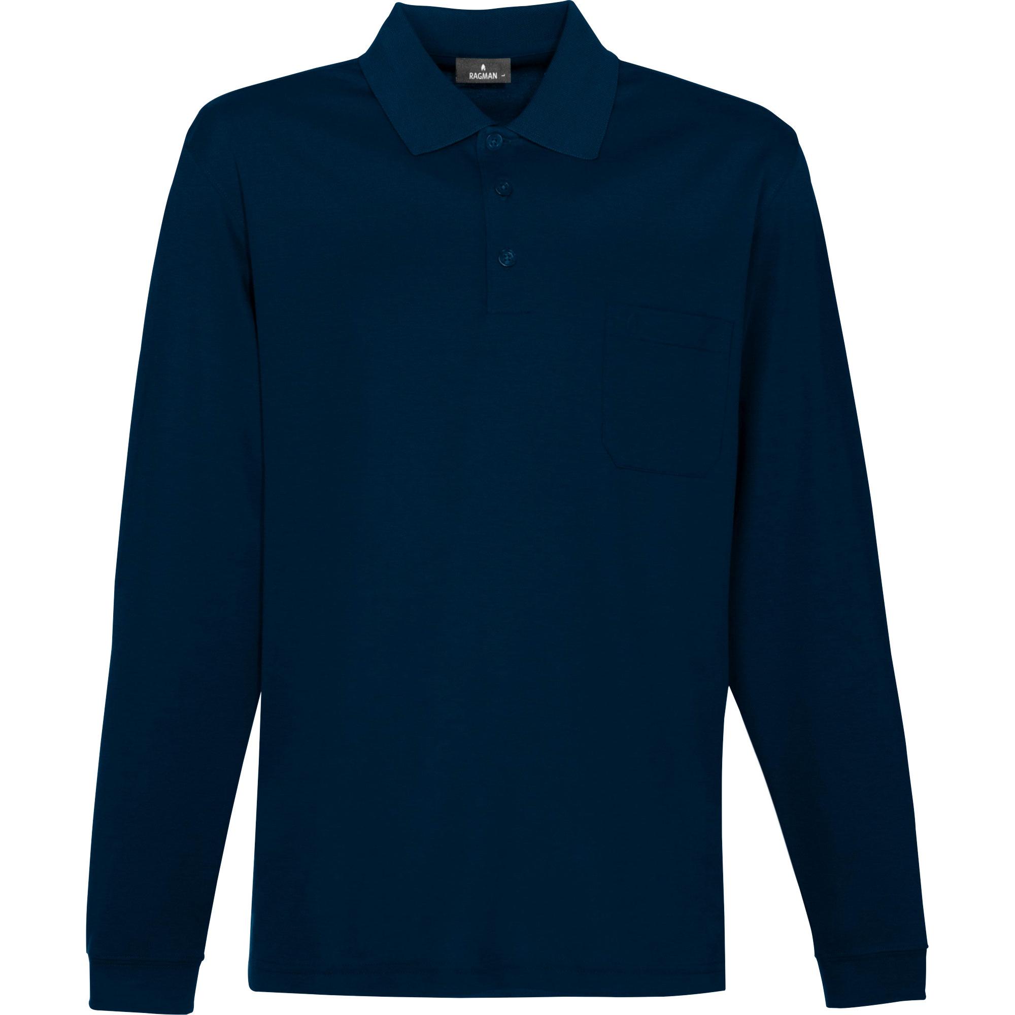 Ragman, Herren, Shirt, Herren-Poloshirt, Blau, (XXL)