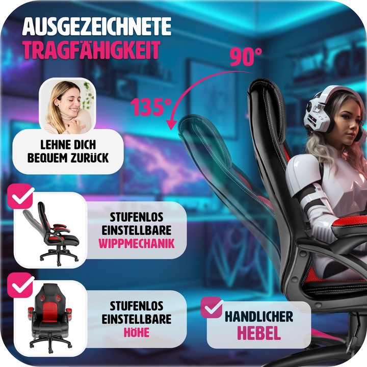 Image du produit tectake Chaise de bureau