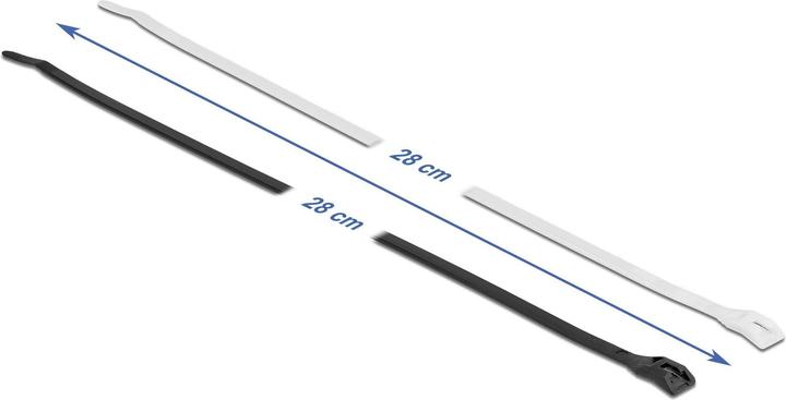 Produktbild Delock Kabelbinder mit flachem Kopf L 280 x B 4,6 mm 100 Stück (Kunststoffkabelbinder, 280 mm, 100 Stk.)