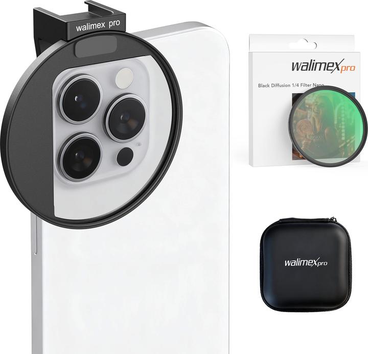 Walimex pro Filterhalter 67mm Diffusionsfilter Handykamera Cold Shoe Fotografie (67 mm, Diffusionsfilter)