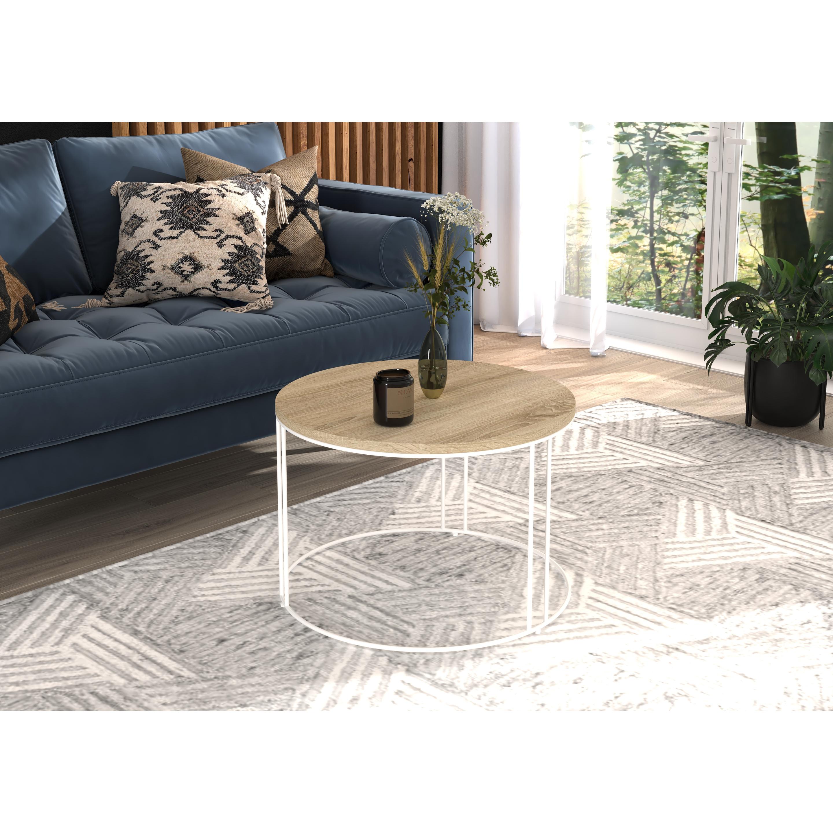 ADRK Furniture, Couchtisch + Beistelltisch, Noel (55 x 55 x 37 cm)
