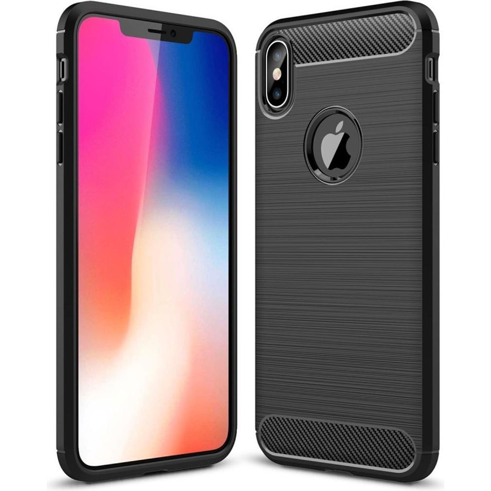 Thumbnail - König Design Hülle Handy Schutz für Apple iPhone XS Max Case Cover Bumper Carbon Etui Schwarz (Apple iPhone XS Max), Sma...