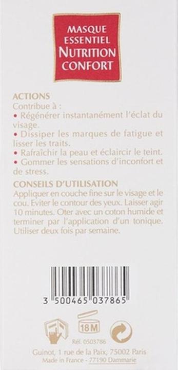 Produktbild Guinot Masque Essentiel Nutrition Confort Instant Comfort Mask 50ml Trockene Haut (50 ml)