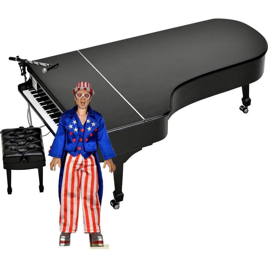 Neca Elton John: Live in '76 - Elton John with Piano 8 inch Clothed Action Figure Set