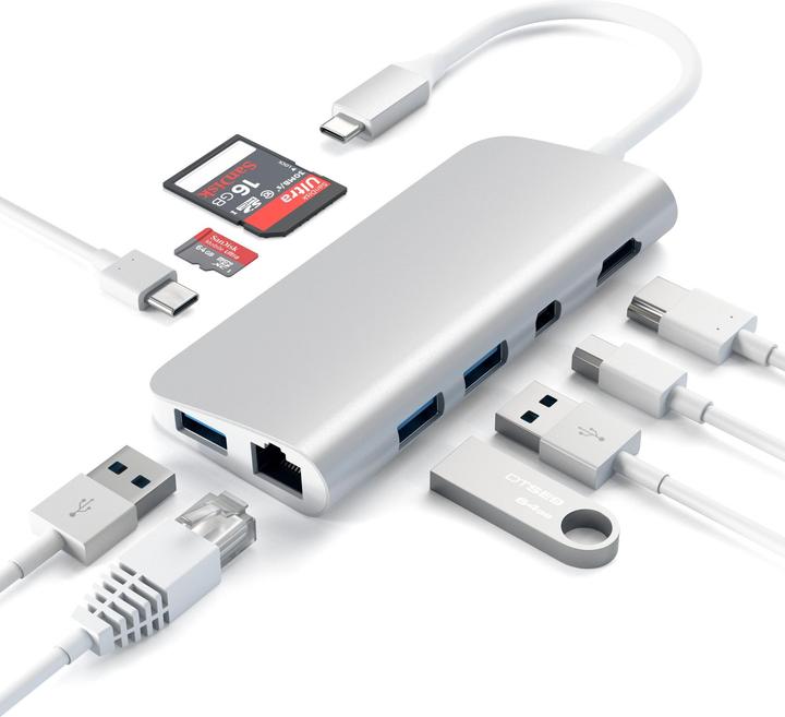 Image du produit Satechi ST-TCMM8PAS (USB-C, 9 ports)