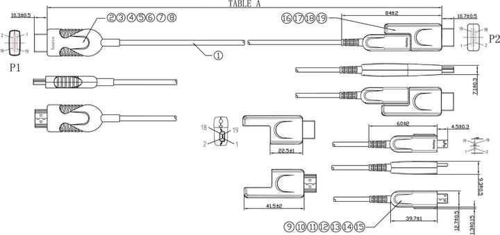Actual product image Shiverpeaks S/CONN maximum connectivity HDMI connection cable-Optical HDMI installation cable set, 4K, 7.5m (7.50 m, HDMI, 2.0)