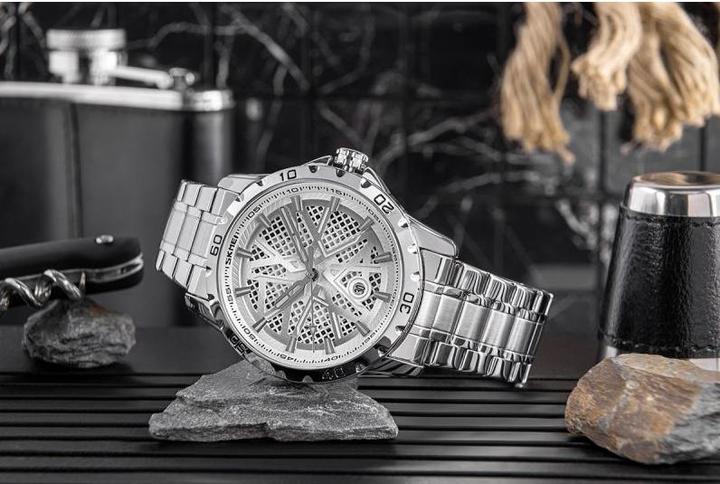 Immagine prodotto Skmei 9337SI Herrenuhr + BOX (Orologio da polso analogico, 43 mm)